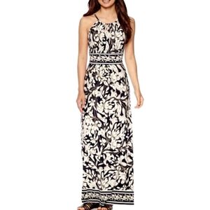 London Style Collection Floral Print Maxi Dress